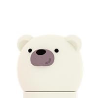 asobu Bestie Replacement Head for Insulated Water Bottle, Detachable Soft | Food-grade soft silicone, snap-on fit, collectible kids animal series, fits 420ml insulated bottle, BPA free - color: Bear Replacement Head