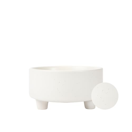 Waggo Uplift Ceramic Dog Bowl for Small Medium and Large Breeds - Heavyweight and Durable Pet Food and Water Dish Crock, Dishwasher Safe, Modern, Elevated Feeder (Speckle, Small) - color: Speckle, size: Small