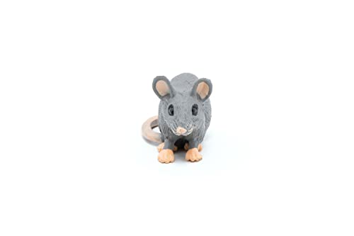 Grey Mouse and Its House Figurine Toy, Wild Life Collection, Kids Ages 3+ | A small rodent with its own miniature shelter | hand-painted | a piece to collect | original gift idea for the whole family