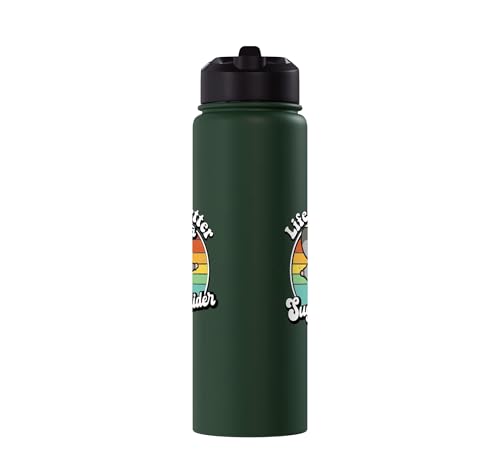 Cute Girls Retro Vintage Life Is Better Sugar Glider Lover Stainless Steel Insulated Water Bottle