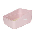 Sfozstra High Sided Cat Litter Box: Open Top Anti Tracking Design | Easy Cleaning / Comfortable Entry / For Cats Under 13 lbs / Apartment Friendly / Everyday Litter Care