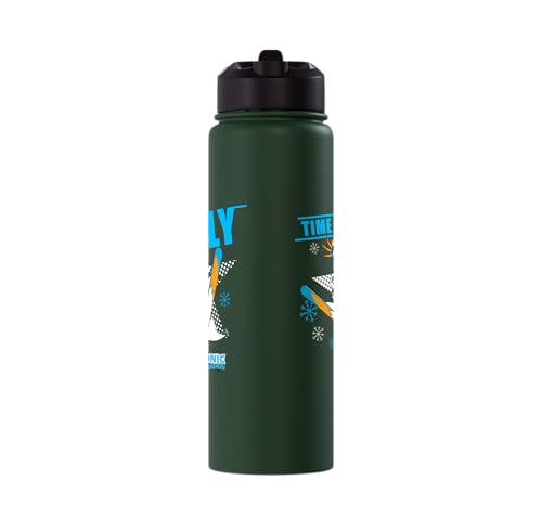 Sonic the Hedgehog - Ski Flying Tails Stainless Steel Insulated Water Bottle - color: Dark Green