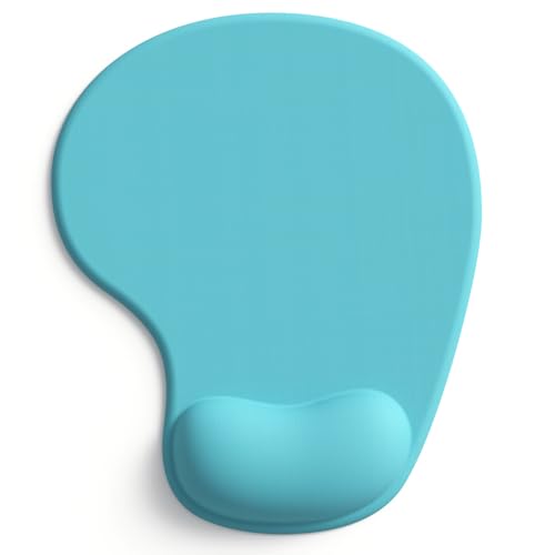 Office Mousepad with Gel Wrist Support - Ergonomic Gaming Desktop Mouse Pad Wrist Rest - Design Gamepad Mat Rubber Base for Laptop Computer -Silicone Non-Slip Special-Textured Surface (04Blue) - color: 04Blue