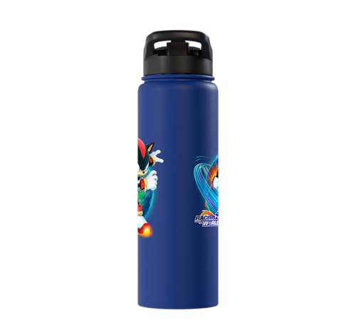 Sonic the Hedgehog - Racing Around the World Shadow Stainless Steel Insulated Water Bottle - color: Royal Blue