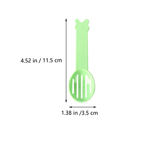 Hemobllo 5 Pcs Hamster Bath Spoons Small Pet Bath Colander Spoons for Hamster Sand Feeding and Cleaning Lightweight Tool 4.52 X 1.37 X 0.59 in