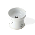 Necoichi Ceramic Raised Cat Food Bowl, Whisker-Friendly (Cats, Large Flat) - color: Cat, size: Large