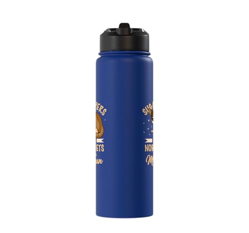 Australia Marsupial Wildlife Animal Lover Sugar Glider Stainless Steel Insulated Water Bottle - color: Royal Blue
