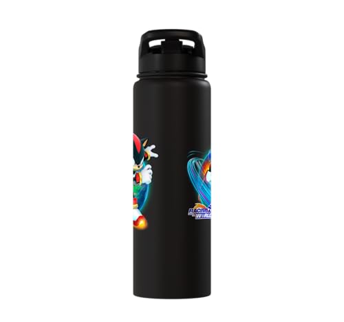 Sonic the Hedgehog - Racing Around the World Shadow Stainless Steel Insulated Water Bottle - color: Black