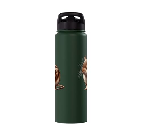 Degu Design Stainless Steel Insulated Water Bottle - color: Dark Green