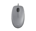 Logitech M110 Wired USB Mouse, Silent Buttons, Comfortable Full-Size Use Design, Ambidextrous PC/Mac/Laptop - Grey - color: Grey