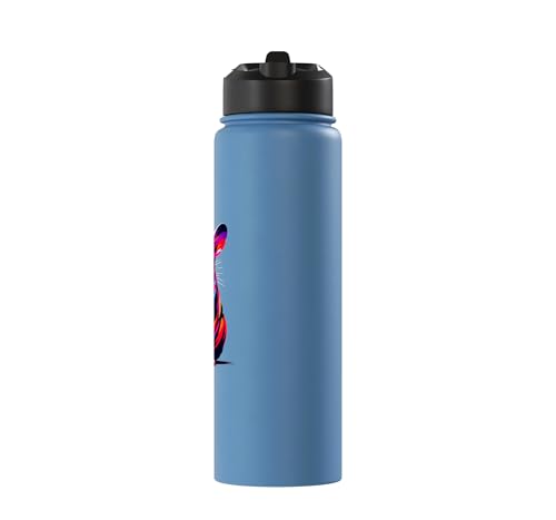Colorful Pop Art Sugar Glider Sugar Gliders Stainless Steel Insulated Water Bottle - color: Light Blue