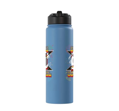 Sonic the Hedgehog - Shadow the Hedgehog "Chaos Control" Stainless Steel Insulated Water Bottle - color: Light Blue
