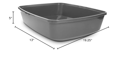 So Phresh by Petco Open Cat Litter Box Charcoal Large 19.5" L X 14.8" W X 4.3" H