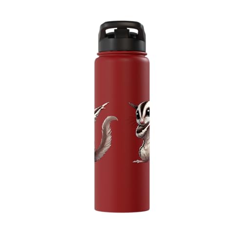 Sugar Glider, Dabbing | Kids, Girls, Boys | Sugar Glider Stainless Steel Insulated Water Bottle - color: Red