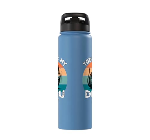 Funny Degu Stainless Steel Insulated Water Bottle - color: Light Blue