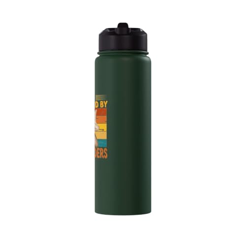 Easily Distracted By Sugar Gliders Cute Sugar Glider Costume Stainless Steel Insulated Water Bottle - color: Dark Green