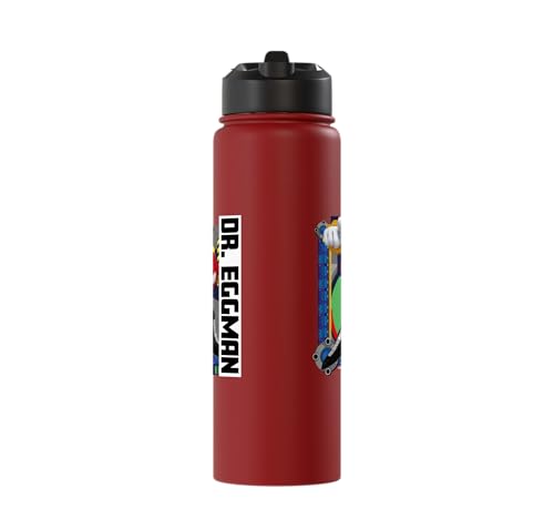 Sonic the Hedgehog - In the Zone - Dr. Eggman Stainless Steel Insulated Water Bottle - color: Red