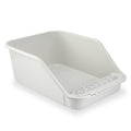 SpaceTime Large Cat Litter Box with High Sides,Cat Boxes for Indoor Cats,Cat Litter Pan for Kitty,Litter Box with Low Entry,Easy to Clean,Anti-Splashing(Grey) - color: Grey