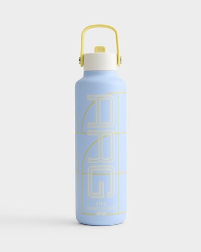 Drib 24oz Insulated Water Bottle, FIFA World Cup 2026 Edition – Performance Stainless Steel Insulated Bottle with Quiet Leak-Proof Straw Lid (Argentina - Country Touch) - color: Argentina - Country Touch