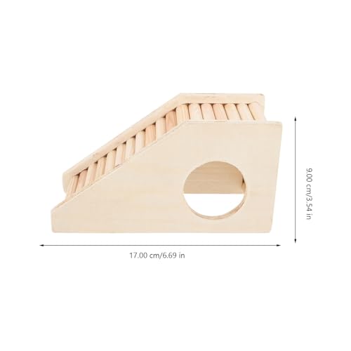 balacoo Wooden Hamster Climbing Nest Ladder Toy Small Animal Hideout for Hamsters Gerbils Mice Cage Accessories 6.69X3.54X2.75In