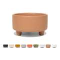 Waggo Uplift Ceramic Dog Bowl for Small Medium and Large Breeds - Heavyweight and Durable Pet Food and Water Dish Crock, Dishwasher Safe, Modern, Elevated Feeder (Clay, Small) - color: Clay, size: Small