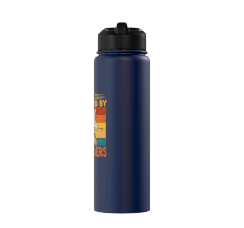 Easily Distracted By Sugar Gliders Cute Sugar Glider Costume Stainless Steel Insulated Water Bottle - color: Navy Blue