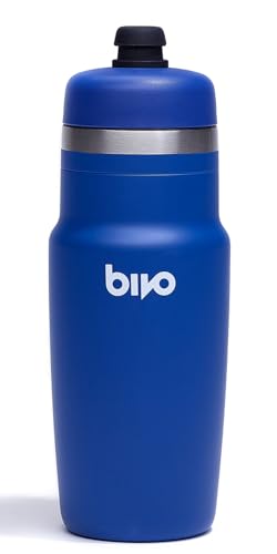 Bivo One 21oz Non Insulated Stainless Steel Bike Water Bottle - Lightweight for Cycling, Travel, Kids - No Plastic Taste, Fits Most Cages, Dishwasher Safe - (True Blue) - color: True Blue
