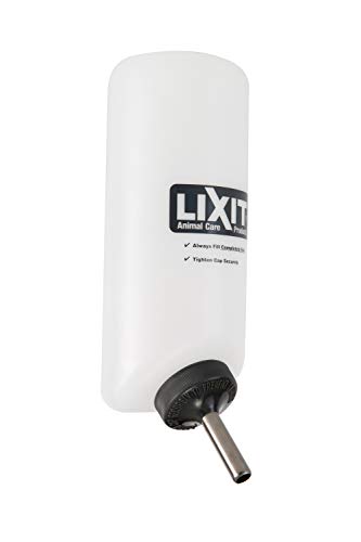 Lixit Wide Mouth BPA-Free Water Bottles with Colorful Graphics for Guinea Pigs, Rats, Chinchillas and Other Small Animals. (32oz)