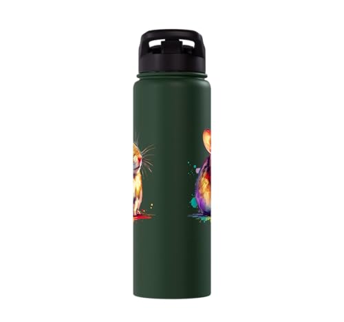 Degu Stainless Steel Insulated Water Bottle - color: Dark Green
