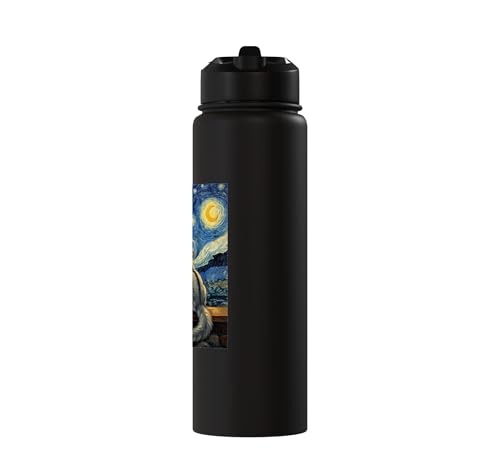 Sugar Glider Starry Night Funny Sugar Glider Owner Mom Stainless Steel Insulated Water Bottle