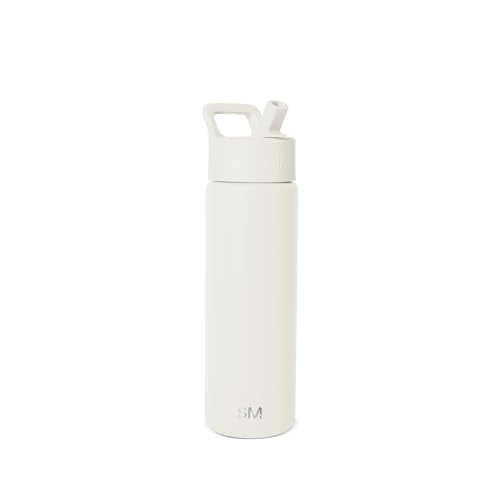 Simple Modern Insulated Water Bottle with Straw | 22oz | Cream | Summit Stainless Steel Water Bottles, Metal Cup | Leak Proof for School, Gym, Travel, Sports | Cream - color: -Cream, style: 22oz