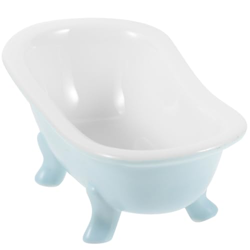 Abaodam Hamster Bathtub Ceramic Mini Bath Tub Small Pet Supplies Sand Bath Container for Hamster Chinchilla Cage Habitat Decor Smooth Surface Easy Clean 6.14 X 3.34 X 2.75 in