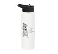 Rodent lovers - Degu Mommy Stainless Steel Insulated Water Bottle - color: White