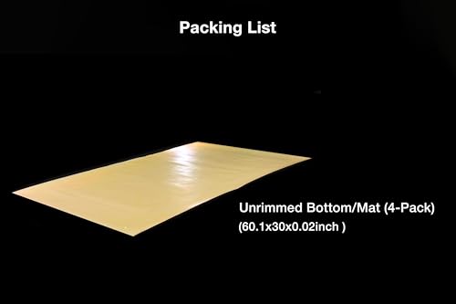 GuineaLoft™ Unrimmed Bottom/Mat (4-Pack) - 5x2.5ft Flat Sheet | Works as a Flat Bottom or the Original Mat, Water-Resistant, Disposable, & Cut/Combine for DIY Sizes - GuineaLoft Exclusive
