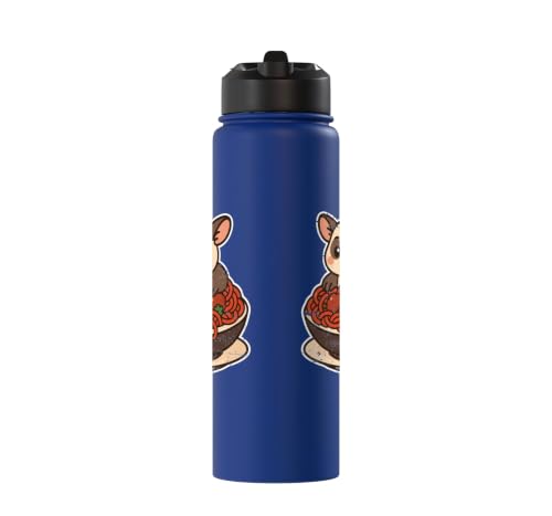 Cute Sugar Glider Spaghetti Pasta Stainless Steel Insulated Water Bottle - color: Royal Blue