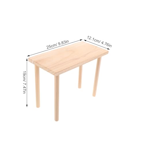 Toddmomy Hamster Play Wooden Platform, Hamster Platform Gerbil Cage Wood Stand with Pillars, Small Animal Resting Area, Rectange, 7. 5'' / 19cm Height