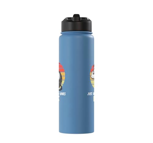 Just a girl who loves Degus Degu Stainless Steel Insulated Water Bottle - color: Light Blue