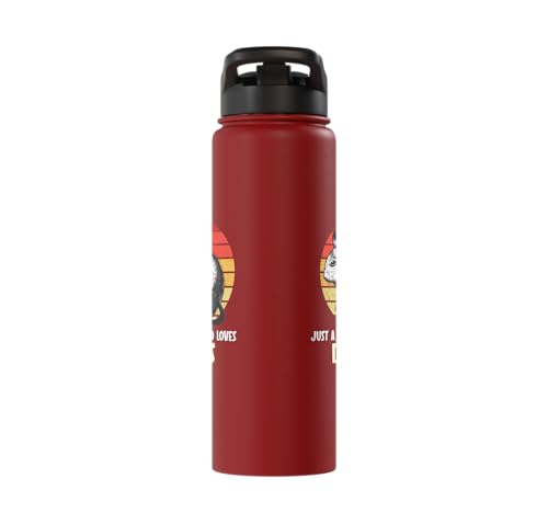Just a girl who loves Degus Degu Stainless Steel Insulated Water Bottle - color: Red
