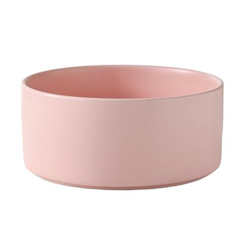 6'' Ceramic Dog Bowl - 30Oz Classic Dogs Food & Water Bowl for Small and Medium Breed Dogs, Heavy Duty Non-Slip Dog Dishes, Food Grade Stoneware Pet Bowl, Dishwasher & Microwave Safe, Pink - color: Bowl - Pink, size: 6 inch