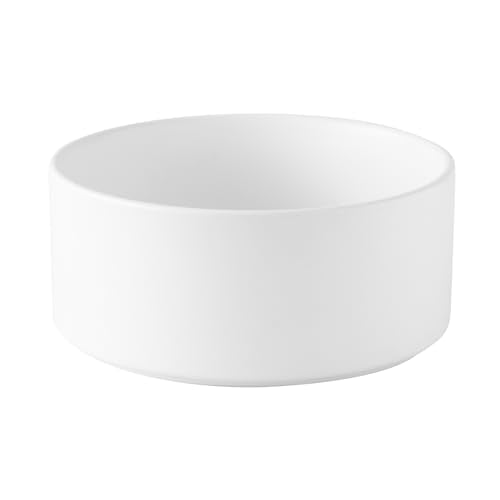 6'' Ceramic Dog Bowl - 30Oz Classic Dogs Food & Water Bowl for Small and Medium Breed Dogs, Heavy Duty Non-Slip Dog Dishes, Food Grade Stoneware Pet Bowl, Dishwasher & Microwave Safe, White - color: Bowl - White, size: 6 inch