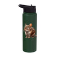Degu Design Stainless Steel Insulated Water Bottle - color: Dark Green
