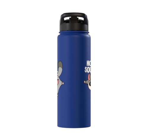 Cute Womens Girls Kids Mom Hover Squirrel Sugar Glider Lover Stainless Steel Insulated Water Bottle - color: Royal Blue