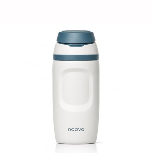 NOOVA Insulated Water Bottle Leak-Proof Insulated Stainless Steel Tumbler with Straw Sports Water Bottle Cold 24h Hot18h Thermos Travel Gift Beach Gym Accessories for Women Men Kids Cup 16oz Sand Teal | Leak-Proof, Stainless Steel, Cold 24h Hot 18h, Therm