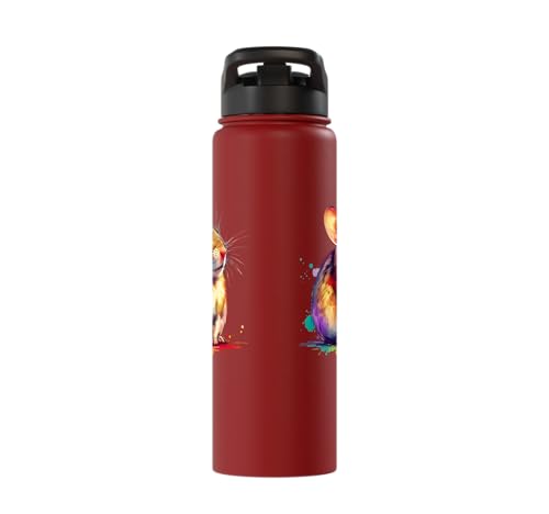 Degu Stainless Steel Insulated Water Bottle - color: Red