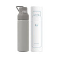 24oz 316L Stainless Steel Insulated Water Bottle | Smooth-flow oval spout, One-hand flip lid, Easy carry handle, Easy to clean, Sweat-proof exterior, Grey - color: Gray