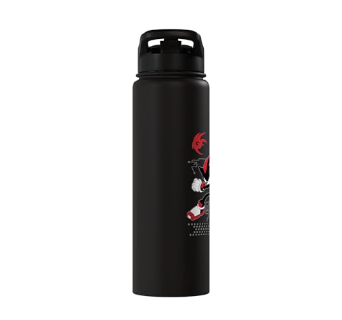 Sonic the Hedgehog Shadow Red Strike Action Pose Stainless Steel Insulated Water Bottle