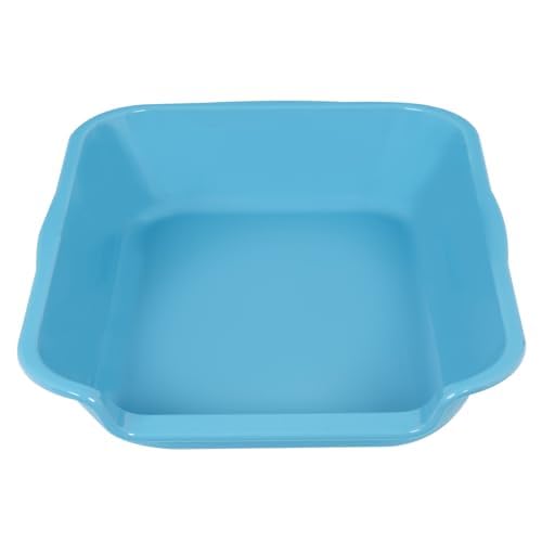 Extra Large Low Entry ABS Cat Litter Box, Blue, 20" L x 15.5" W, 1 Pack | Durable low entry litter box, non-stick, odor-free, ideal for seniors, kittens, rabbits, large cats and multi-pet homes. - color: Light Blue, size: Small (Pack of 2)