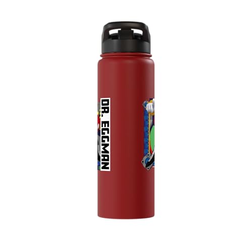 Sonic the Hedgehog - In the Zone - Dr. Eggman Stainless Steel Insulated Water Bottle - color: Red
