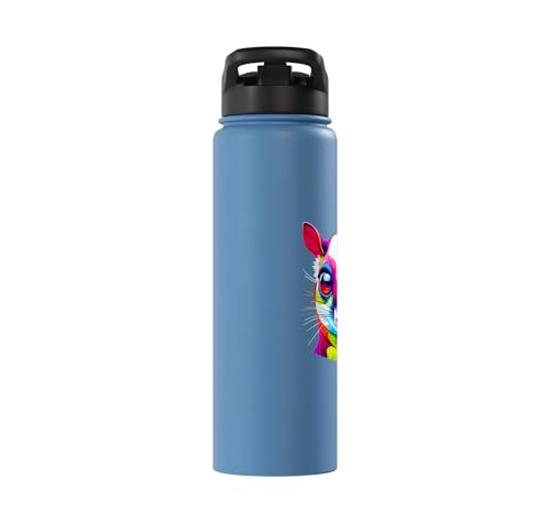 Colorful Pop Art Sugar Glider Sugar Gliders Stainless Steel Insulated Water Bottle - color: Light Blue