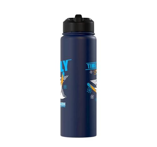 Sonic the Hedgehog - Ski Flying Tails Stainless Steel Insulated Water Bottle - color: Navy Blue